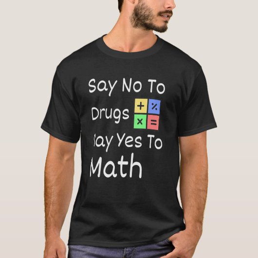 ドラッグにノーと言う数学の赤いリボンの週20Yes Tシャツ (正面)