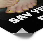 ドラッグにノーと言う,足にYesと言う(琥珀)ポスター ポスター (角)