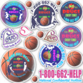 ドラッグにNOと言う – バスケットボールにYESと言う！ シール (正面)