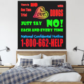 ドラッグにNOと言う – Canvas Print キャンバスプリント (インサイチュ (寝室))