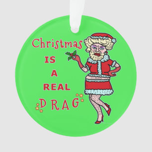 ドラッグのおもしろいなクリスマスBahばかばかしいサンタ オーナメント
