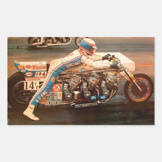 ドラッグの競争 長方形シール (正面)