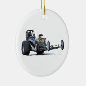 ドラッグのDragsters競争及びヴィンテージ セラミックオーナメント (右)