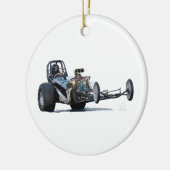 ドラッグのDragsters競争及びヴィンテージ セラミックオーナメント (左)
