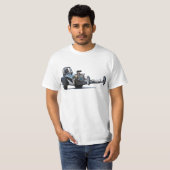 ドラッグのDragsters競争及びヴィンテージ Tシャツ (正面フル)