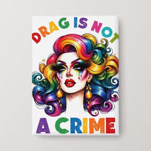 ドラッグは犯罪ではない 缶バッジ (正面)