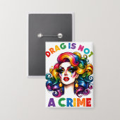 ドラッグは犯罪ではない 缶バッジ (正面/裏面)
