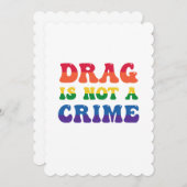 ドラッグは犯罪平手グリーティングカードではない 招待状 (正面/裏面)