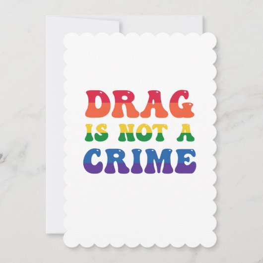 ドラッグは犯罪平手グリーティングカードではない 招待状 (正面)