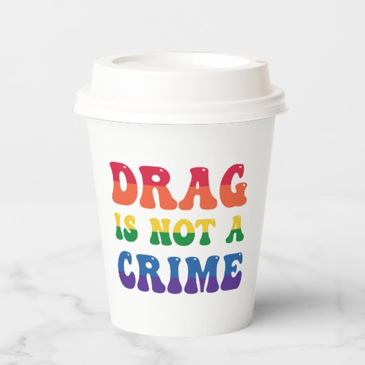 ドラッグは犯罪紙カップではない 紙コップ (正面)