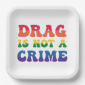 ドラッグは犯罪紙プレートではない ペーパープレート (正面)