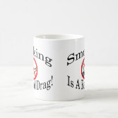 ドラッグを実在して下さい コーヒーマグカップ (中央)