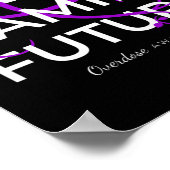 ドラッグオーバードーズ啓発パープルリボン信仰家族 ポスター (角)