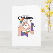 ドラッグクイーンのサンタ カード (黄色い花)