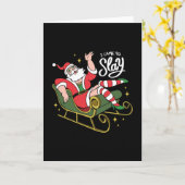 ドラッグクイーンのサンタ カード (黄色い花)