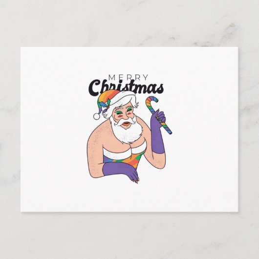 ドラッグクイーンサンタ ポストカード (正面)