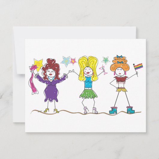 ドラッグクイーン招待状 招待状 (正面)