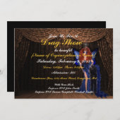 ドラッグショーのカスタムの招待状 招待状 (正面/裏面)