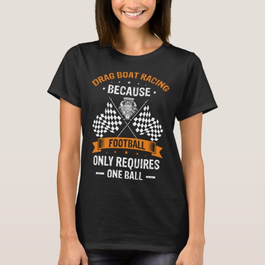 ドラッグボート運転用ドラッグボート及びスピードボートレーシン Tシャツ (正面)