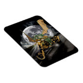 ドラッグレーシングのドラゴンとムーンファンタジー マグネット (右側)