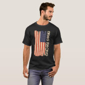 ドラッグレーシングアメリカ国旗ドラッグレーシング恋人 Tシャツ (正面フル)