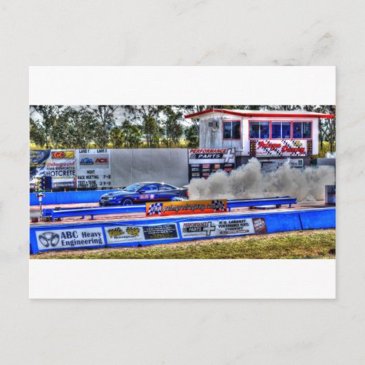ドラッグレーシングアートエフェクトルーラルクイーンズランドオーストラリア ポストカード (正面)