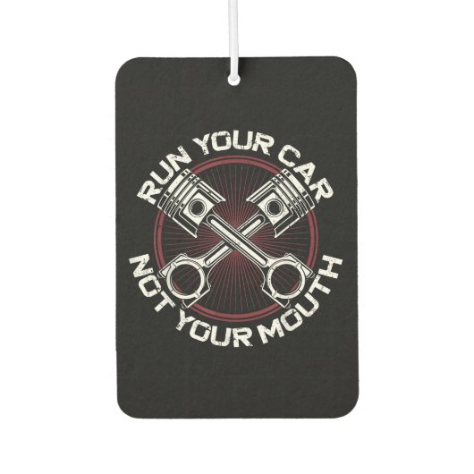 ドラッグレーシングカー走のヴィンテージあなたの車ではない カーエアーフレッシュナー (正面)