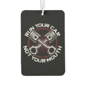 ドラッグレーシングカー走のヴィンテージあなたの車ではない カーエアーフレッシュナー (裏面)