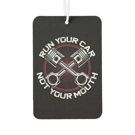 ドラッグレーシングカー走のヴィンテージあなたの車ではない カーエアーフレッシュナー (裏面)