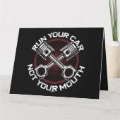 ドラッグレーシングカー走のヴィンテージあなたの車ではない カード (裏面)