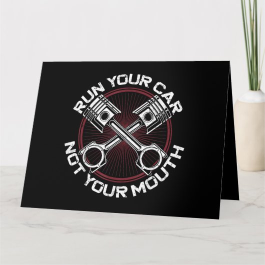 ドラッグレーシングカー走のヴィンテージあなたの車ではない カード (正面)