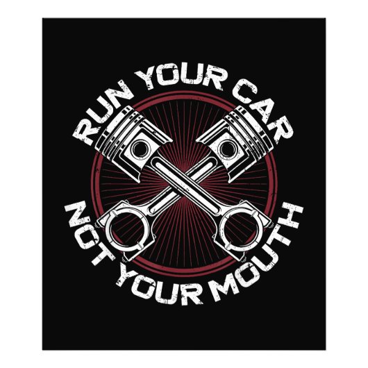 ドラッグレーシングカー走のヴィンテージあなたの車ではない フォトプリント            (正面)