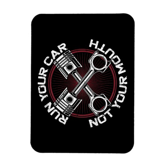 ドラッグレーシングカー走のヴィンテージあなたの車ではない マグネット (縦)