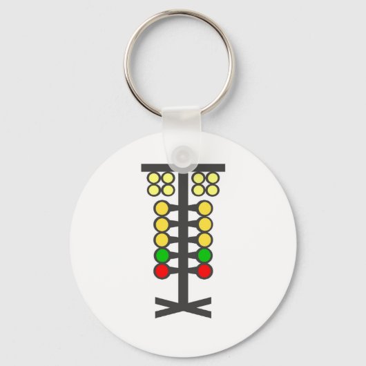 ドラッグレーシングクリスマスツリーキーチェーン キーホルダー (正面)