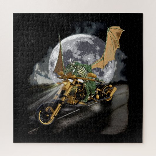 ドラッグレーシングドラゴン&ムーンファンタジージグソーパズル ジグソーパズル (縦)