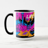 ドラッグレーシングバーンアウト – ドラッグレーシングカー マグカップ (左)