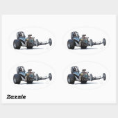 ドラッグレーシング&ヴィンテージドラグスターズ 楕円形シール (シート)