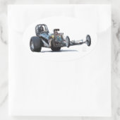 ドラッグレーシング&ヴィンテージドラグスターズ 楕円形シール (バッグ)