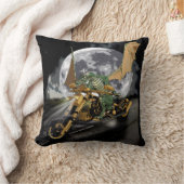 ドラッグレースのドラゴンと月のファンタジーアートワーク クッション (ブランケット)