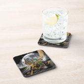 ドラッグレースのドラゴンと月のファンタジーアートワーク コースター (右側)