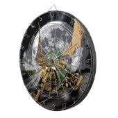 ドラッグレースのドラゴンと月のファンタジーアートワーク ダーツボード (正面右)