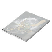 ドラッグレースのドラゴンと月のファンタジーアートワーク ノートパッド (回転)