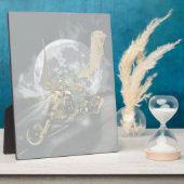 ドラッグレースのドラゴンと月のファンタジーアートワーク フォトプラーク (側面)