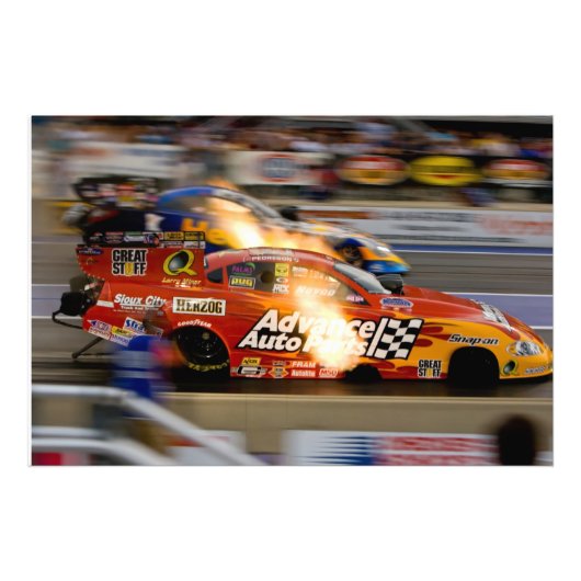 ドラッグレースのファニーカー フォトプリント            (正面)