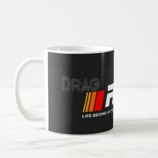 「ドラッグレースカーのグラフィックデザイン コーヒーマグカップ
