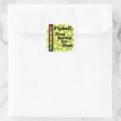 ドラッグレース犬のスクエアステッカー スクエアシール (バッグ)