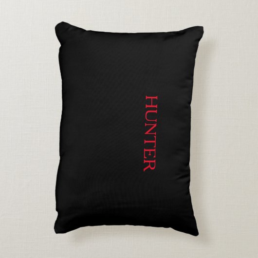 ドラッグレース用枕に子供の名前を後ろに付ける。 アクセントクッション (裏面(縦))