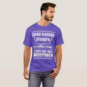 ドラッグレース カーレース おじいちゃん 男の子 Tシャツ (正面フル)