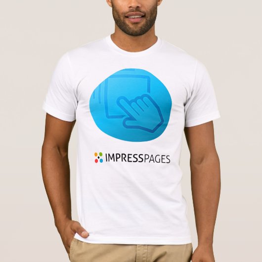 ドラッグ・アンド・ドロップのTシャツの白 Tシャツ (正面)