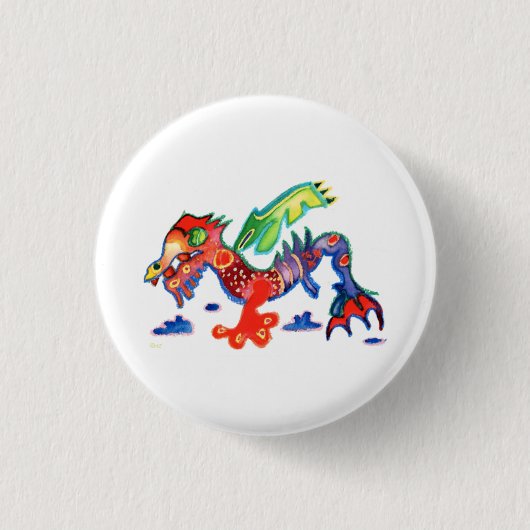 ドラッシュ·グッドラック·ドラゴン 缶バッジ (正面)
